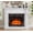 White, variant on 45" Electric Fireplace with Mantel, Farmhouse Fireplace Heater TV Stand with Adjustable LED Flame, Timer and Remote Control, Stacked Stone Surround, Cherry