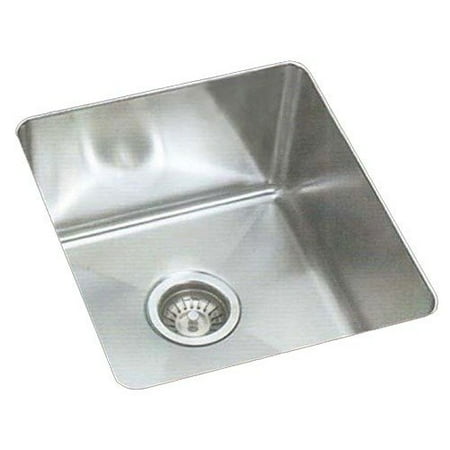 Sheffield 16.25'' Single Bowl Undermount Kitchen Sink with Creased Drain Area in Brushed Satin