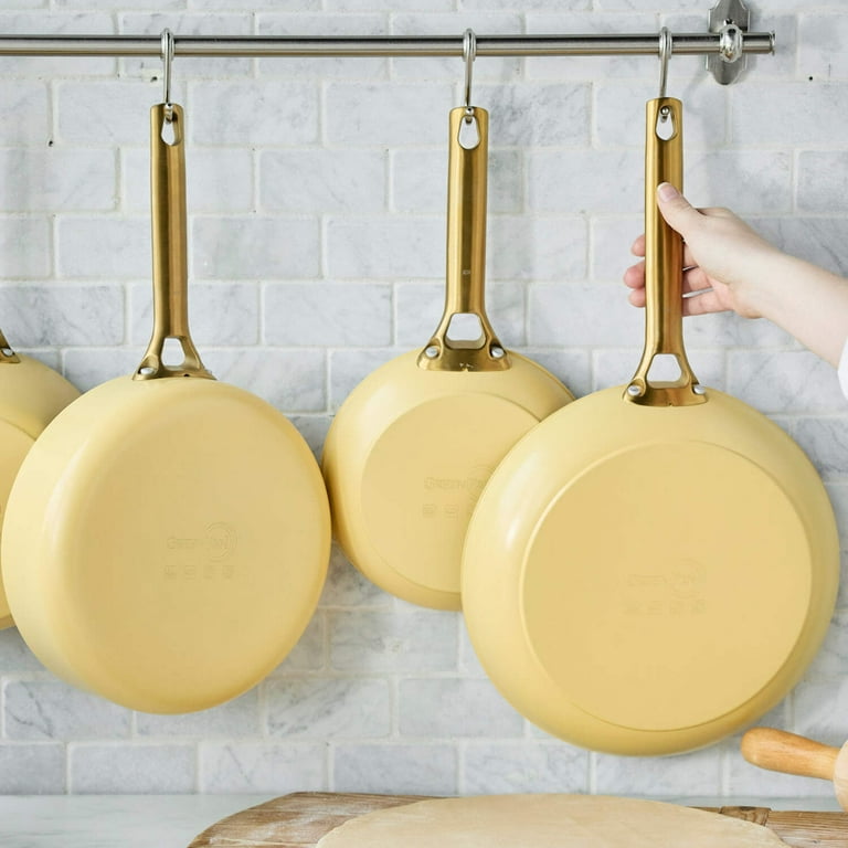 【BGS10】 DBFW ゴールドラベル Pristine 8枚セット GreenPan Reserve 10-Piece Ceramic Nonstick Cookware Set, Sunrise