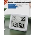thumbnail image 4 of Termómetro/higrómetro digital Pantalla LCD grande de 3,2" Monitor de temperatura ambiente interior e indicador de humedad Indicador de humedad (blanco), 4 of 5