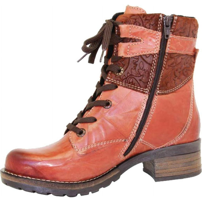 Women s Dromedaris Kara Print Boot Violet Leather 39 M Walmart