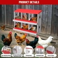 thumbnail image 7 of Metal Chicken Nesting Boxes, Heavy-Duty Galvanized Steel Egg Laying Box with 6/8/10 Compartments, Rustproof, Easy to Install & Clean, Wall-Mountable Design for Poultry Coops, 7 of 7