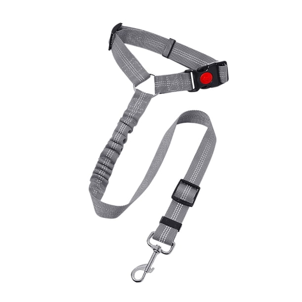 Cinturón de seguridad ajustable para perros en el coche: tejido de nailon, giratorio 360°, sistema de sujeción de seguridad; para viajes en coche y una conducción sin distracciones