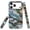 Blue Abalone Mollusk Shell Tough, variant on for iPhone 15 Pro Max Case, 2-Layer Protection TPU Silicone and Pc Hard Shell, Gothic Skeleton Wildflowers Pattern Design,Anti-Drop, Aesthetic Protection of Phone Cases