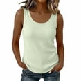 thumbnail image 6 of IFNWSV Camisole Tops for Women U Neck Sleeveless Solid Color Lightweight Layering Basic Cami Top Green S, 6 of 6