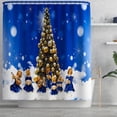 thumbnail image 3 of 4Pcs/set Christmas Shower Curtain Bath Mat Toilet Cover Mat Rug Christmas Home Bathroom Decorations, 3 of 9