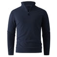 thumbnail image 2 of pstuiky Camisas de manga larga de invierno para hombre, Suéter de punto cálido de color sólido de moda informal para hombre, manga larga, top redondo Tops casuales para hombres xs, 2 of 6
