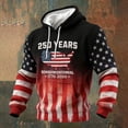 thumbnail image 2 of 250th Anniversary Hoodies 1776 2026 American 250 Years Men Print Drawstring Hooded Sweatshirts Patriotic Casual Top, 2 of 4