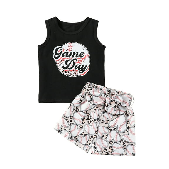 Bagilaanoe 2pcs Toddler Baby Girl Short Pants Set Letter Print Sleeveless Tank Tops   Shorts 6M 12M 18M 24M 3T 4T Kids Casual Summer Outfits