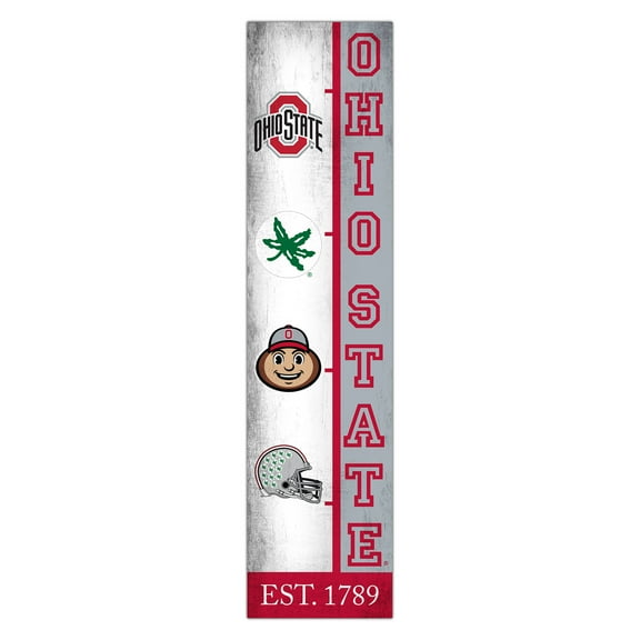 Ohio State Buckeyes 6" x 24" Progression Wood Sign