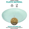 thumbnail image 4 of Wheat Straw Deep Dinner Plates - Microwave and Dishwasher Safe, Unbreakable Sturdy Plastic Dinner Plates - Set of 4 - Healthy Cereal Dishes/ Kids-toddler & Adult, 4 of 8