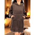 thumbnail image 4 of Camison Para Dormir Mujer Pijama Aborregada Batas Dama Bluson Maxi Sudadera Polar, 4 of 5