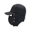thumbnail image 2 of Gorro de de invierno, gorro Ushanka cómodo e informal para correr, en bicicleta, acampar Negro, 2 of 8