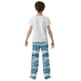 thumbnail image 5 of FORMRS Kids Pajama Pants with Pockets Size 13-14Y Boys Lounge Sleep Bottoms, Blue Watercolor Ocean Waves, 5 of 8
