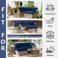 thumbnail image 7 of Pakunoda 9Pcs Outdoor Cushion Covers for Patio Furniture, Washable Reusable Outdoor Slipcovers for Cushions Replacement Cover with Zipper for Sofa Couch, Cover Only, Blue, 7 of 7