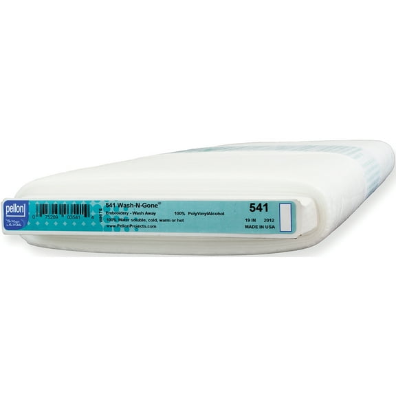 Pellon Wash-N-Gone Embroidery Stabilizer-White 19"X25yd FOB: MI
