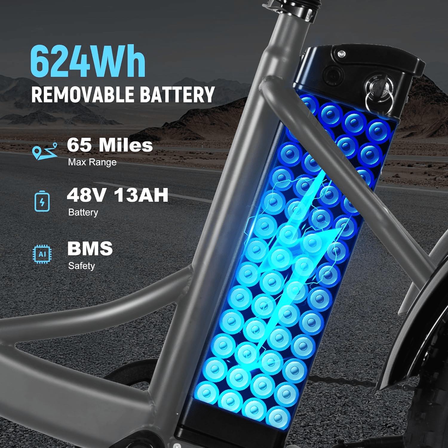 Qlife Triker Plus Electric Bike, Over 750W Brushless Motor Electric Tricycle for Adults, 48V 13Ah, Max 20MPH Up to 65 Miles，20x4.0 Fat Tire E-Bike（grey）