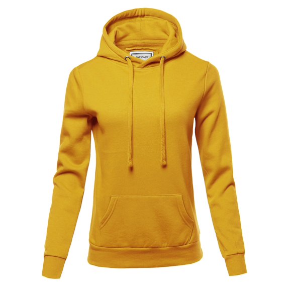FashionOutfit Women's Solid Fleece Pullover Hoodie