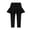 Black, variant on Girls Skirted Leggings Solid Color Elastic High Waist Two Piece Dance Pants Kids Casual Sports Workout Leggings
