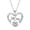 White, variant on Faty-T Mothers Day Heart Necklace with Birthstone Crystal Pendant Delicate Chain Jewelry Gift for Mom Wife Grandma Women