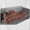 thumbnail image 6 of Poppy Flower Soft Flannel Fleece Blanket, Abstract Pattern with Garden Foliage Botanical Bouquets Organic Meadows, Cozy Plush for Indoor and Outdoor Use, 50" x 60", Green Red White, by Ambesonne, 6 of 6