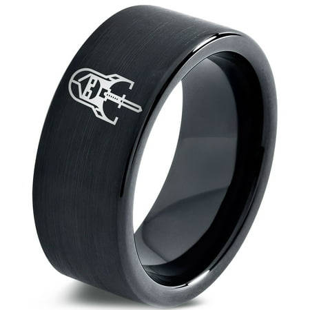 Mens Wedding Band Black Tungsten Gamer Minimalist Engraved Ring Womens Gifts Handwriting Mens Wedding Band Black Tungsten Gamer Minimalist Engraved Ring Womens Gifts Handwriting