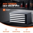 thumbnail image 3 of VEVOR Drill Bit Dispenser Cabinet, Five-Drawer Drill Bit Organizer Cabinet for 33/64" to 63/64" Steel Drill Dispenser Organizer Cabinet with Labels, Stackable Drill Dispenser for Drill Bit Storage, 3 of 9