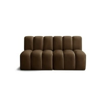 Meridian Furniture Arc Brown Velvet Modular Sectional