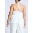 thumbnail image 2 of ELOQUII Women's Plus Size Neck-Tie Halter Top, 2 of 3