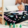 thumbnail image 5 of Just Girl Who Loves Unicorn Blanket for Girls Kids, Unicorn Throw Blanket Gift Soft Flannel 50*60 Inch for Sofa Bed Lightweight Blankets, 5 of 6