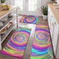 thumbnail image 2 of Colorful Tie Dye Spiral Pattern Kitchen Rugs Sets Of 3,Kitchen Runner Rugs Non Skid Washable,Decorative Kitchen Floor Mats for Kitchen,Sink,Laundry,17"x30"+ 17"x47" + 17"x59", 2 of 6