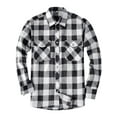thumbnail image 3 of HAOMEILI Men's Button Down Regular Fit Long Sleeve Plaid Flannel Casual Shirts, 3 of 7