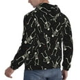 thumbnail image 6 of Lsque Happy Skeletons Dancing Pattern Casual Men's Hoodie,Hooded Sweatshirt with Kangaroo Pocket,Pullover Hoodie-3X-Large, 6 of 7
