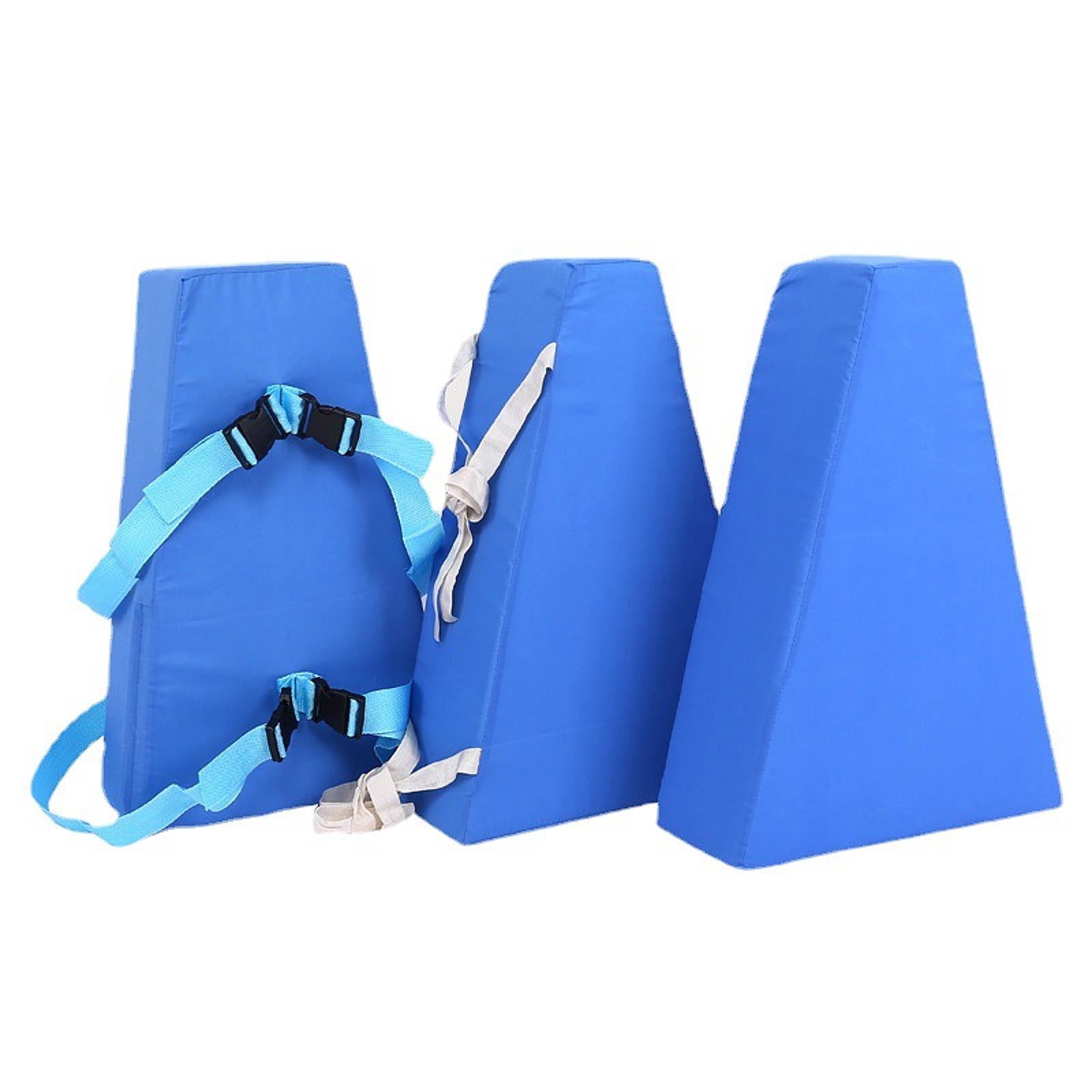 Wswqop Leg Elevating Pillow Ergonomic Trapezoid Foam Wedge Cushion Support Pad for Side Blue