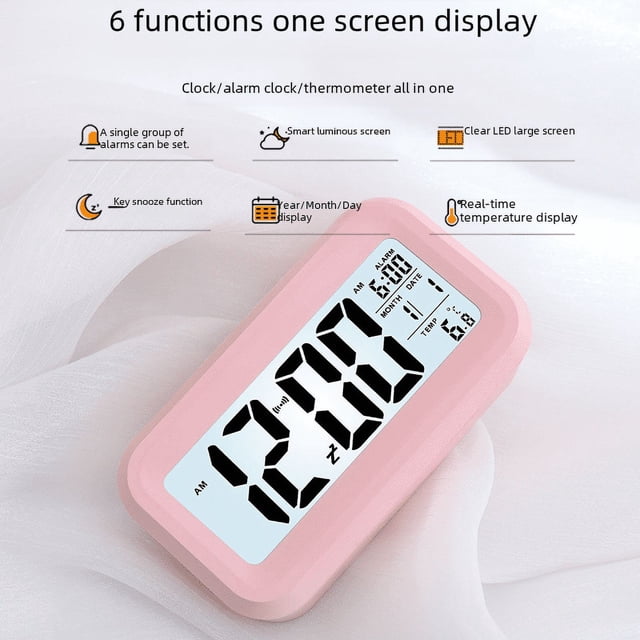 Reloj inteligente con carga electrónica, reloj digital inteligente, luminoso, despertador para estudiantes, súper fuerte
