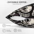 thumbnail image 5 of Square Decorative Throw Pillow Covers with Core, Eyeballs Skulls Bones Print Throw Pillows for Couch Sofa Bed Home Decor, 18"x18", 5 of 9