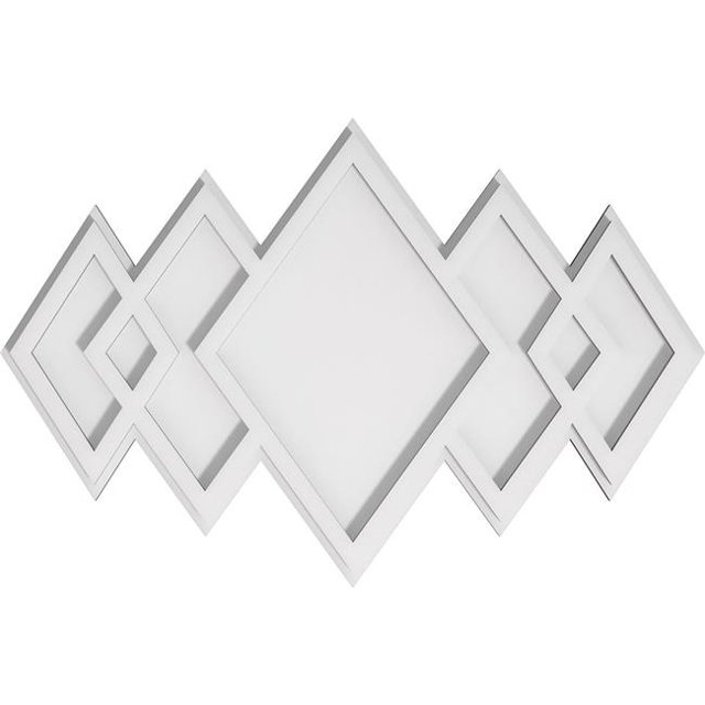Ekena Millwork CMP22X14ZE 14.62 x 22 in. Rectangle Zoe Architectural Grade PVC Contemporain Médaillon de Plafond