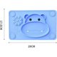 thumbnail image 2 of KAIYANG Plato Infantil Plato Bebé con Ventosa, Bebés - con Juguete - Silicona Libre de BPA (Rosa) azul, 2 of 5