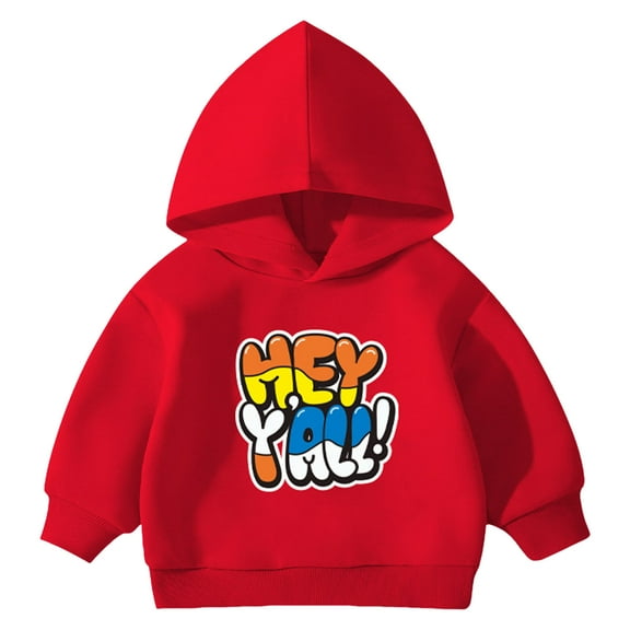 Gubotare Toddler Boys Hooded Sweatshirts Kids Sweatshirt Boys Hooded Pullover Hoodies Size 2T 3T (Red,2-3 Years)