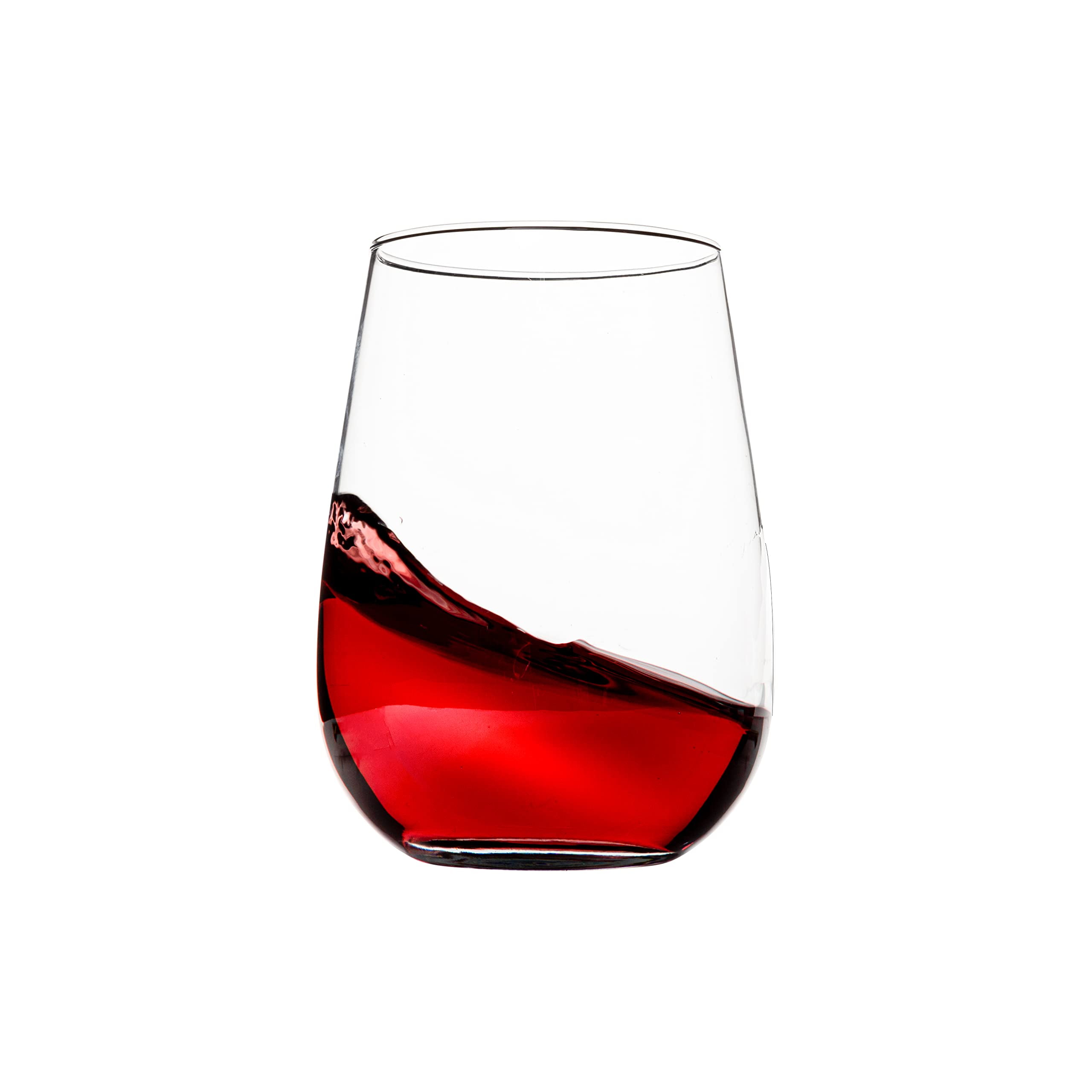 Vikko Stemless Wine Glass, 16 Ounce Wine Glasses Set of 12, White or