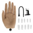 thumbnail image 2 of Mano De Práctica De Entrenamiento De Uñas Con Soporte De Abrazadera, Mano De Práctica De Silicona Para Uñas, Mano De Manicura De Mano Flexible Mano Falsa, 2 of 7