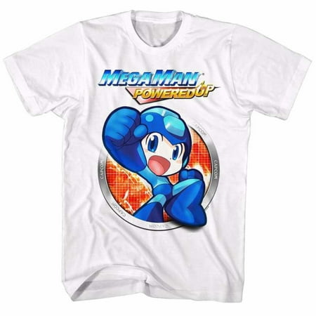 Mega Man Gaming Powered Up Adult Short Sleeve T Shirt