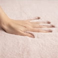 thumbnail image 3 of Fluffy Faux Rabbit Fur Area Rugs, Soft Indoor Decorative Mat, 3 x 3 Feet, Round Pink, 1 Pack, 3 of 3