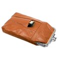 thumbnail image 4 of Cigarette Case Holder w Lighter Women Leather Cigarettes 100s Pack Purse Pouch Coin Ciggerate Wallet Framed Cases5.5  4  2.5", L Brown Kiss Lock, 4 of 7