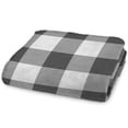 thumbnail image 4 of Ashford Home Faux Fur WarmWell Blanket, 50x70 inches in Stratton Check Grey, 4 of 7