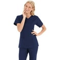 thumbnail image 1 of Bio Stretch 19027 Womens Modern Mock Wrap Solid Scrub Top, 1 of 1