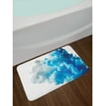 thumbnail image 2 of Abstract Bath Mat, Abstract Illustration Clouds Skyline Smoke Mixed Liquid Flow Movement Art Print, Non-Slip Plush Mat Bathroom Kitchen Laundry Room Decor, 29.5 X 17.5 Inches, Blue White, Ambesonne, 2 of 2