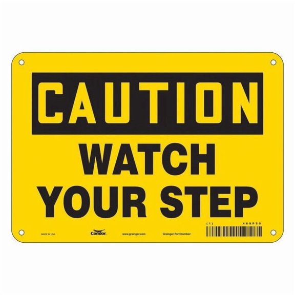 Condor Safety Sign,7 inx10 in,Polyethylene 469P50