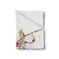 thumbnail image 2 of Floral Soft Flannel Fleece Throw Blanket, Summer Lady Silhouette in Blooms Swirls Inspirational Vivid Tones Feminine Design, Cozy Plush for Indoor and Outdoor Use, 50" x 60", Multicolor, by Ambesonne, 2 of 5