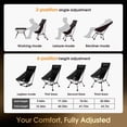 thumbnail image 2 of High Back Folding Camping Chairs, Height-Adjustable, Widened Seat, for Beach with Anti-Sinking Feet, 2 of 6
